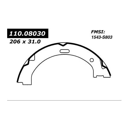 Centric Centric Premium Parking Brake Shoes, Centric Parts 111.08030 111.0803